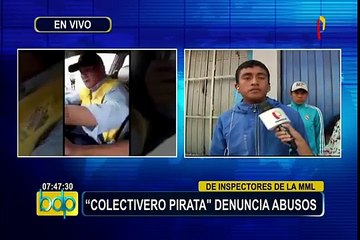 Download Video: “Colectivero pirata” denuncia abusos de inspectores de la Municipalidad de Lima