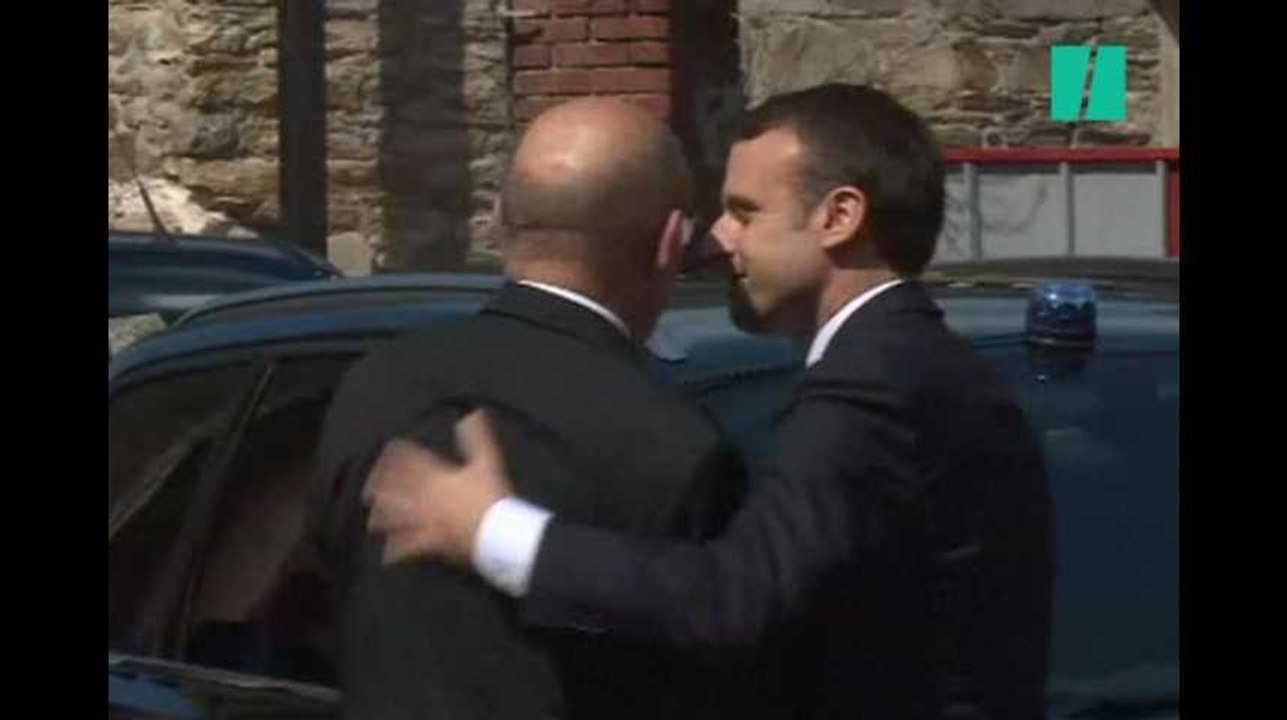 Les images d'Emmanuel Macron qui a assisté aux obsèques de la députée Corinne Erhel