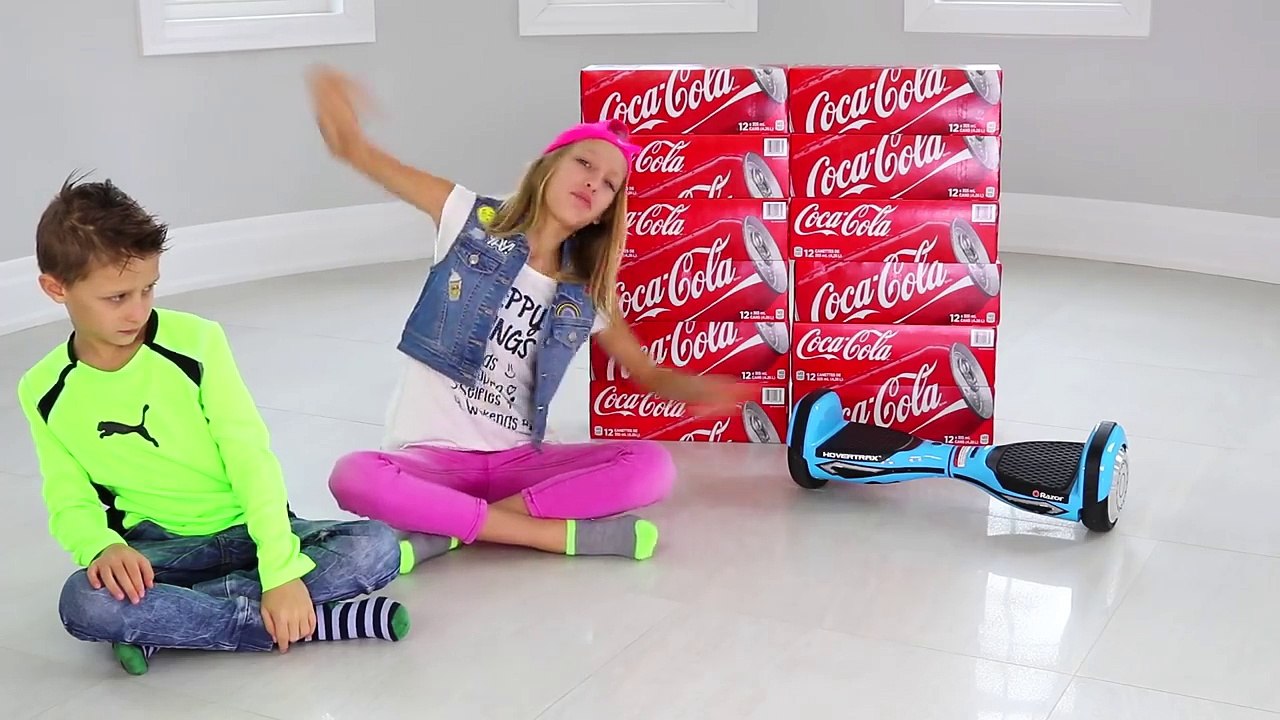 100  Coca-Cola and Hoverboard Challenge!!!!