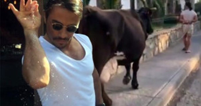 Sosyete Kasabı Nusret, Bodrum Sokaklarında İneğiyle Gezintiye Çıktı