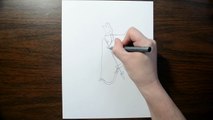 3D Drawing of Cupid - Trick Art on Line Paper Illusion-5czb