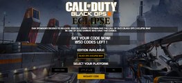Call of Duty: Black Ops 3 Codes Eclipse DLC Free Giveaway avec Proof