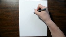 3D Drawing of Cupid - Trick Art on Line Paper Illusion-5cz