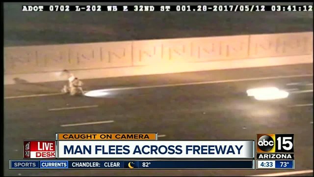 VIDEO: DPS troopers chase man across L-202