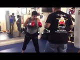 Ricky Funez Working Mitts With Tai Lopez - esnews boxing