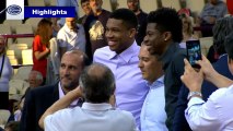 Giannis And Kostas Antetokounmpo Watched the Greek Semi-Final between Olympiakos and Aris - May 10. 2017