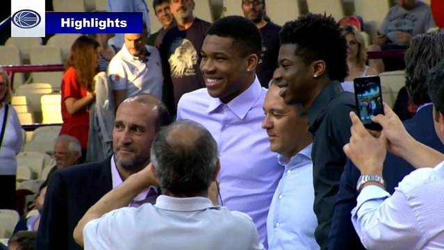 Giannis And Kostas Antetokounmpo Watched the Greek Semi-Final between Olympiakos and Aris - May 10. 2017