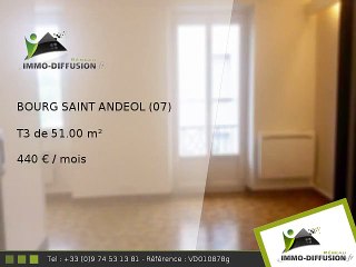 T3 51.00m2 A louer sur Bourg saint andeol - 440 Euros/mois