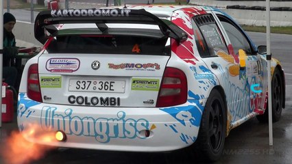 EPIC Skoda Fabia WRC Huge Backfires and Flames!!