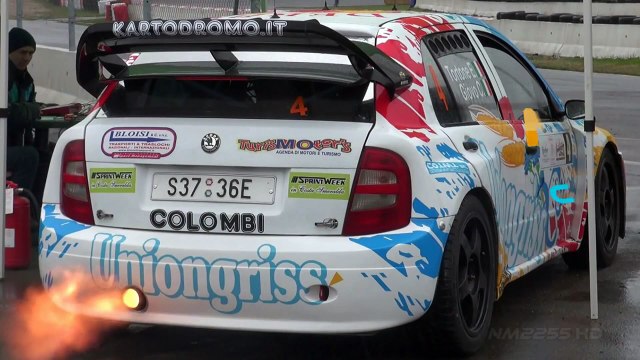 EPIC Skoda Fabia WRC Huge Backfires and Flames!!