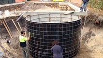 How To Construct A Water Storage Tank Time Lapse