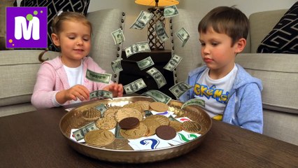 Челлендж ЛОТЕРЕЯ у Кати Шопинг на все деньги Зачем Максу микрофон Lottery Kid's CHALLENGE Видео для детей канал 2017