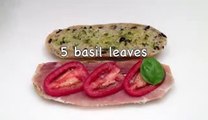 Prosciutto, Mozzarella, Tomato and Basil Pe23423HD)