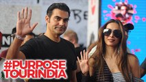 Ex Couple Malaika Arora Arbaaz Khan Arrive Together At Justin Bieber Concert Purpose Tour India