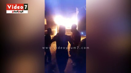 قارئ يشارك "صحافة المواطن" بفيديو لاندلاع حريق فى محول كهربائى ببنى سويف