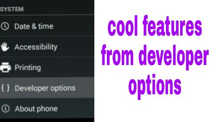 developer options cool features