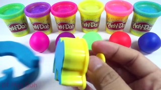 Learn Colors with Play Doh - Play Doh Balls Elephant Noel Love Molds Fun Creativ