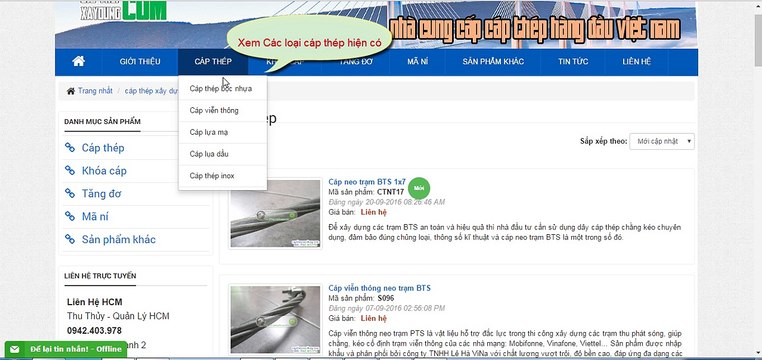 Cáp thép xây dựng giá rẻ nhập khẩu Hàn Quốc