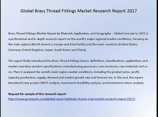 Global Brass Thread Fittings Market Research Report 2017