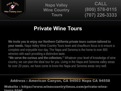 Napa valley wine tasting