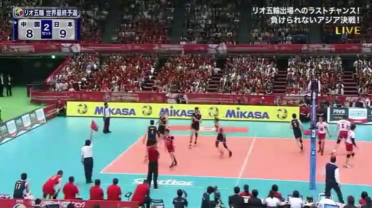 16リオ五輪 バレーボール世界最終予選 男子日本 中国 1 2 16年05月29日 Part 2 2 Video Dailymotion