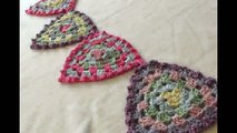 VERY EASY crochet granny triangle bunting / garland crochet pattern for beginners