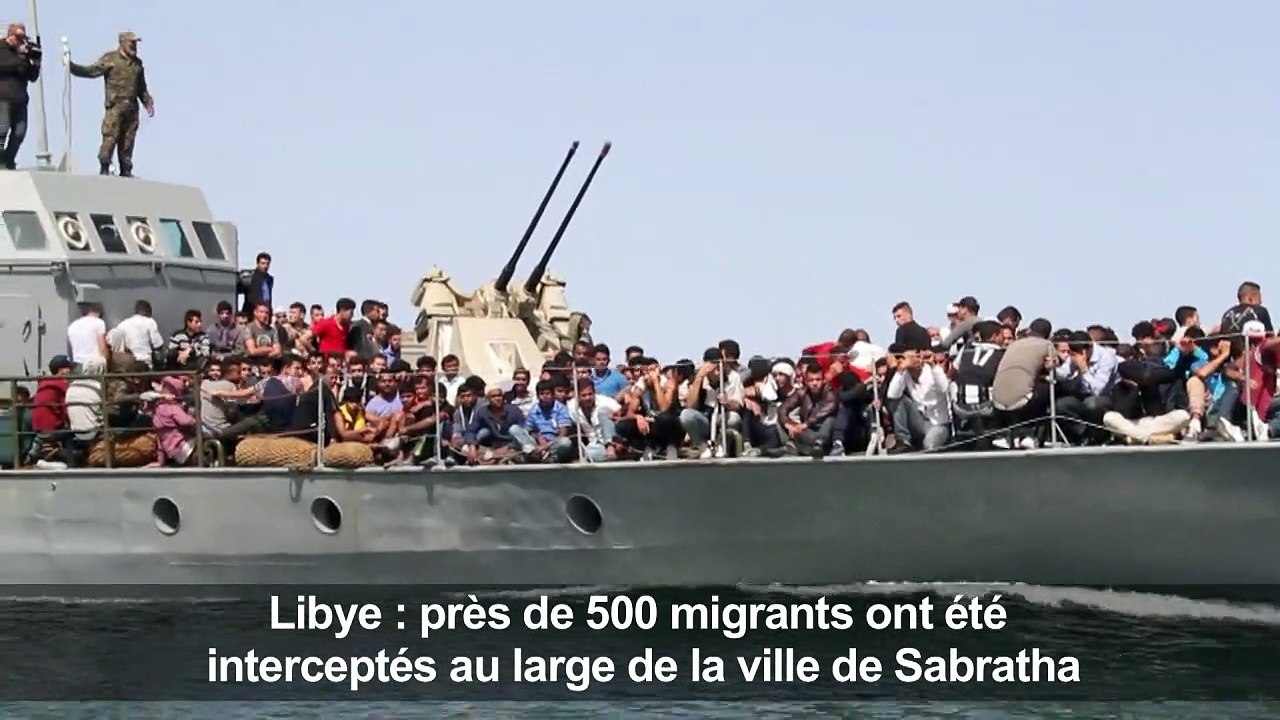 Libye: près de 500 migrants sur une embarcation interceptée