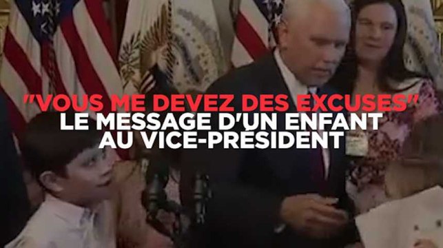 Quand un enfant réclame des excuses au vice-président américain