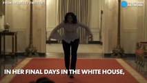 Join FLOTUS for her final stroll around the Whit