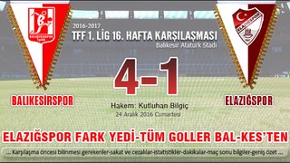 Balıkesirspor 4 -1 Elazığspor Özet