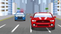 Police Cars for Children with Bus Accident in the City | Educational Videos for Kids