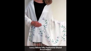 Handcrafted Embroidered Pashmina Shawls at YoursElegantly