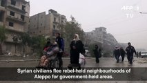 Syria civilians leave rebe