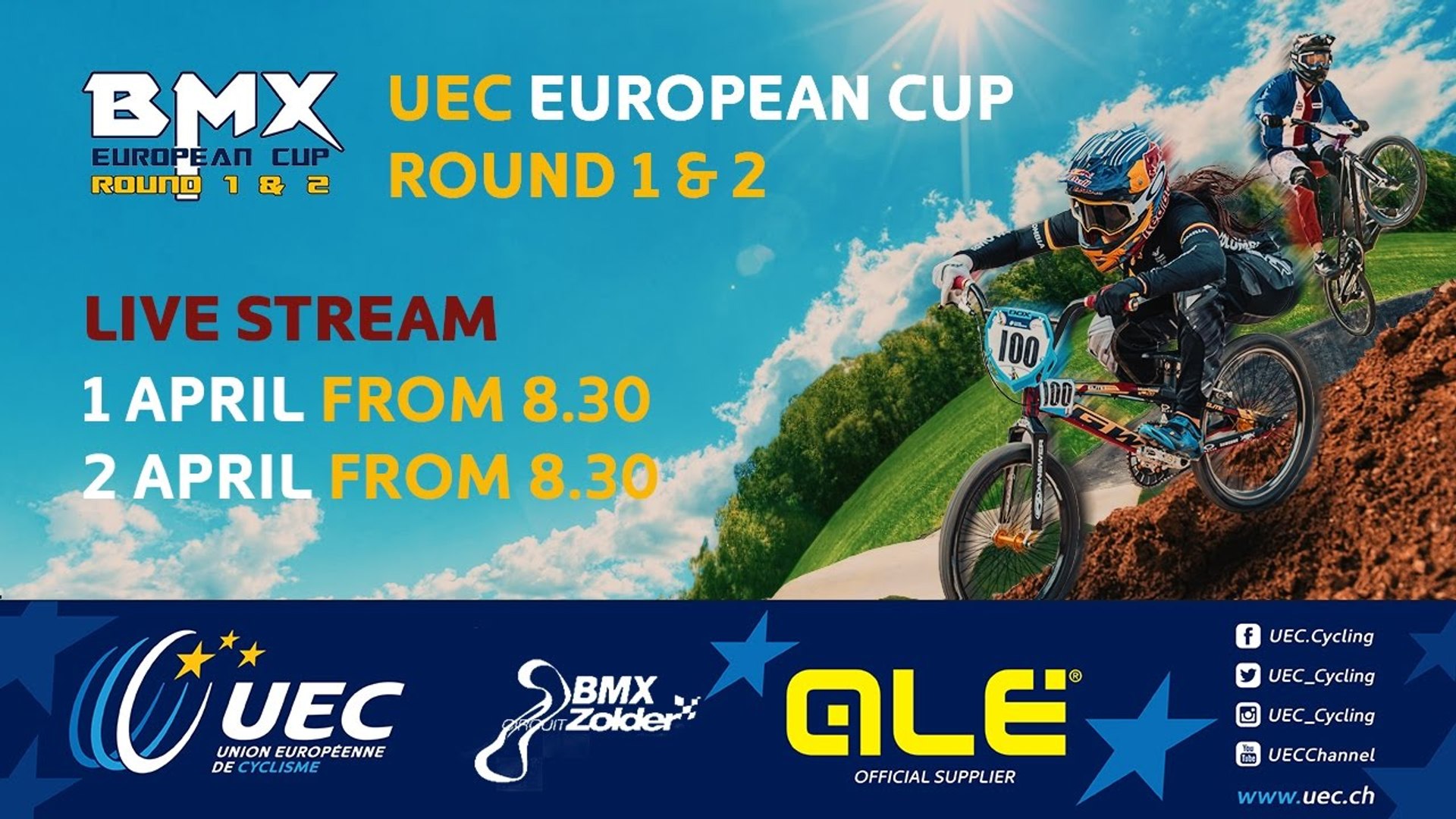 2017 UEC BMX EUROPEAN CUP Rounds 1 & 2 – Zolder (Belgium), Saturday evening  part - video Dailymotion