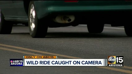 Wild ride caught on camera in front of Mesa high school