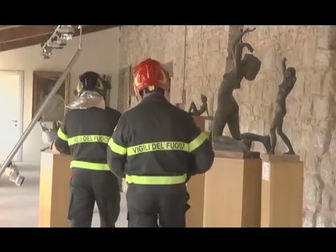 Camerino (MC) - Terremoto, recupero opere dal Convento di San Domenico (11.05.17)