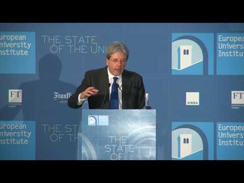 Firenze - Gentiloni alla Conferenza annuale The State of the Union (05.05.17)