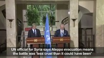 Aleppo evacuation means battle less