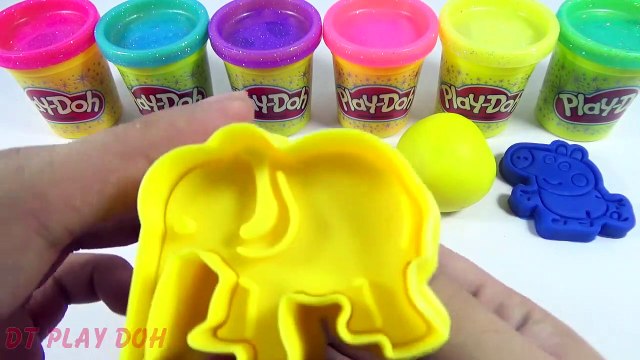 Learn Colors with Play Doh !! Play Doh Ice cle Peppa Pig Elephant Molds