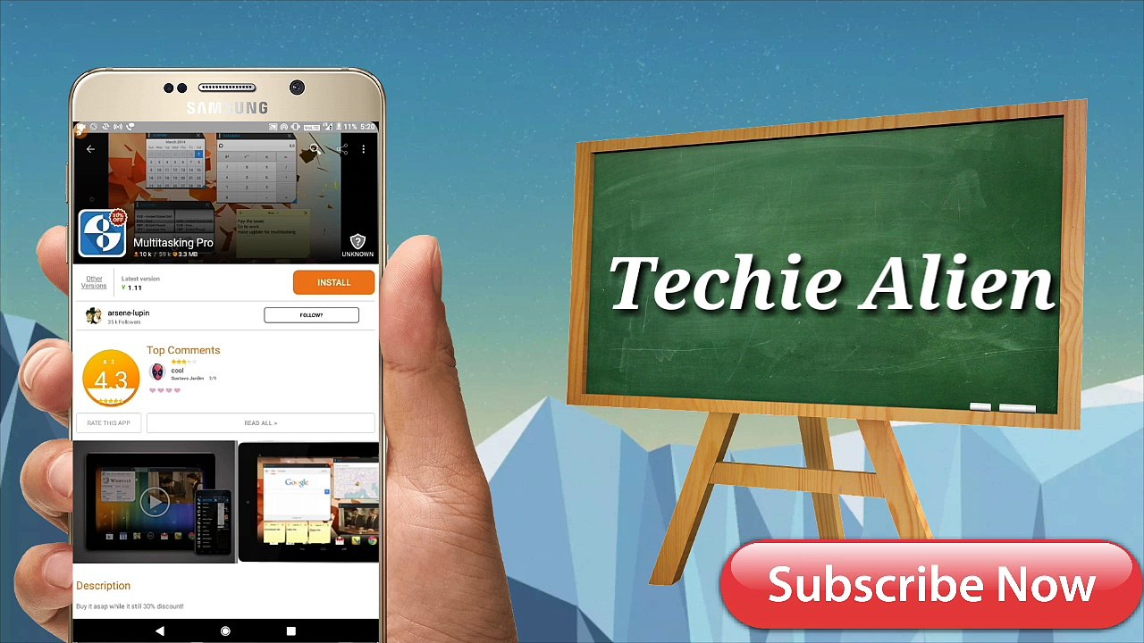 Use 4 apps on 1 screen .... Must watch for all Android smartphone users.