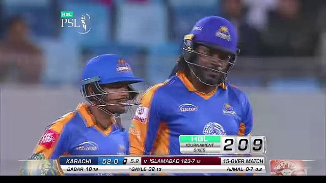 PSL 2017 Match 20- Karachi Kings vs Islamabad United - Chris Gayle Batting