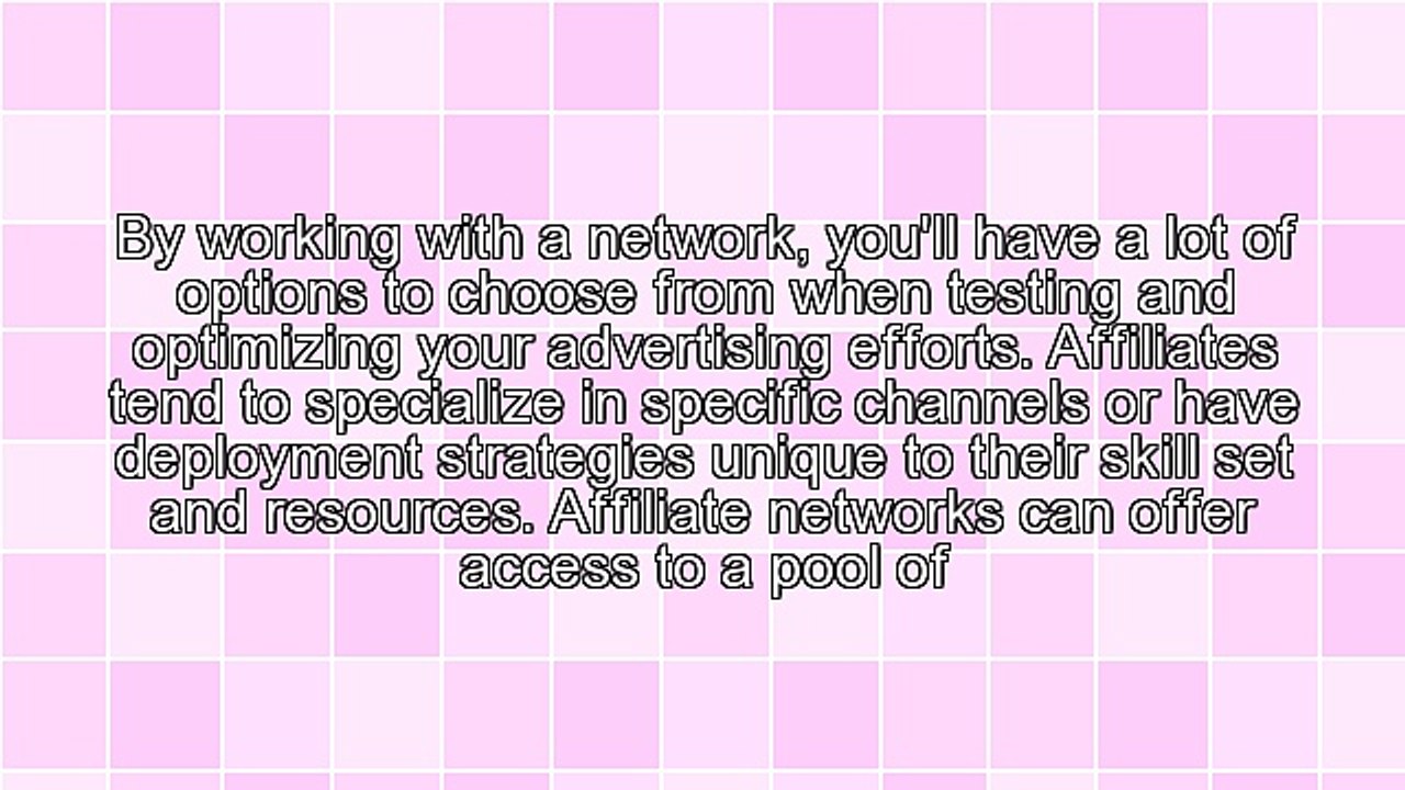 Affiliate Network Perks