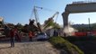 Effondrement d'une grue de construction d'un pont en Italie !