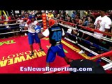 Floyd Mayweather Sparring vs Conor McGregor Sparring - esnews boxing