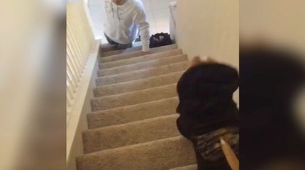 Quand on est trop fainéant pour descendre les marches!