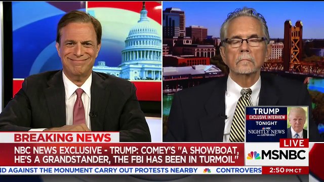 MSNBC reported that Trump canceled his visit to FBI HQ after he slammed Comey to Lester Holt