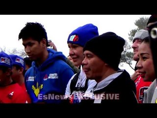 Bob Arum: Manny Pacquiao Made 150 Million vs FLOYD MAYWEATHER - check out cyborg running with mp