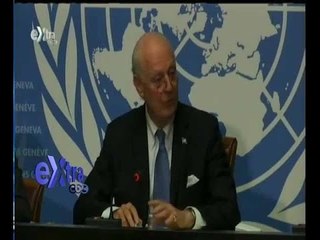 غرفة الأخبار |  عاجل…مؤتمر صحفي للمبعوث الأممي الى سوريا “ستيفان دي ميشورا”