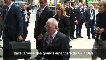 Italie: arrivée des grands argentiers du G7 à Bari