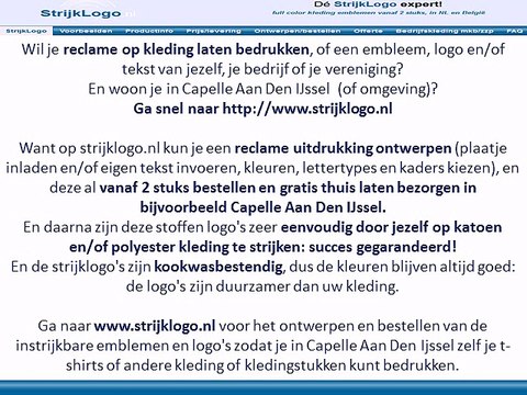 Reclame kleding bedrukken Capelle Aan Den Ijssel